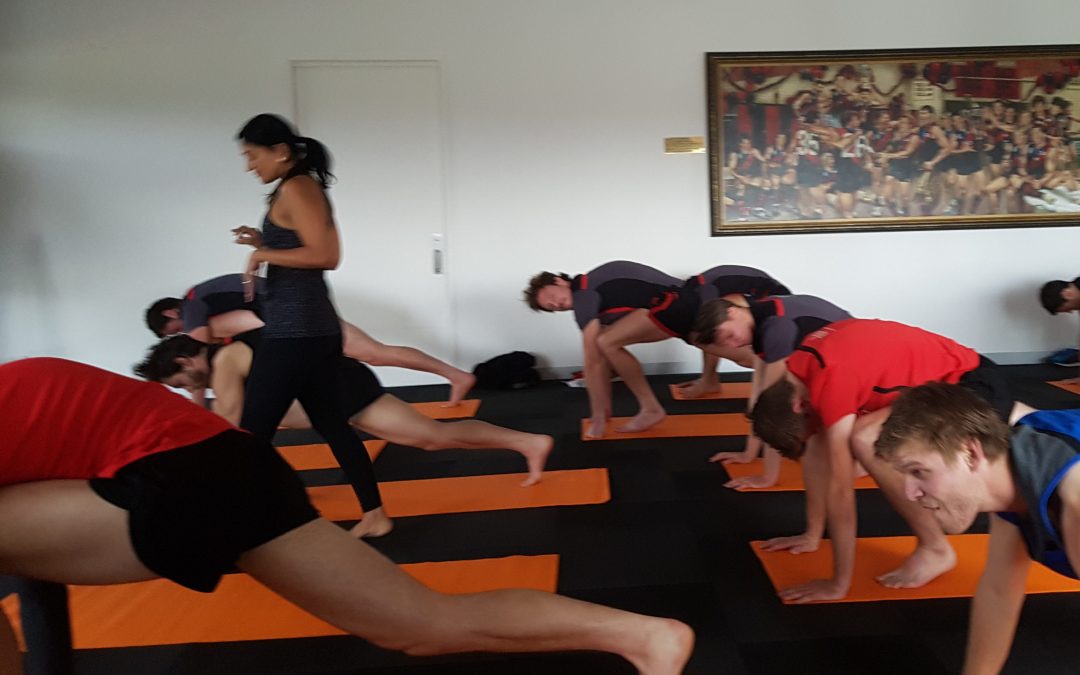 AFL’s ‘Embracing India’ team try yoga to up wellbeing quotient